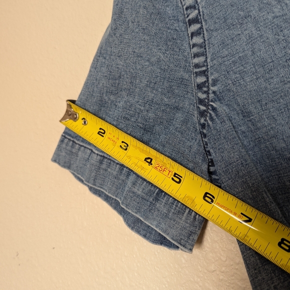 Express Mens XS Short sleeve Denim Button Up - Picture 8 of 8